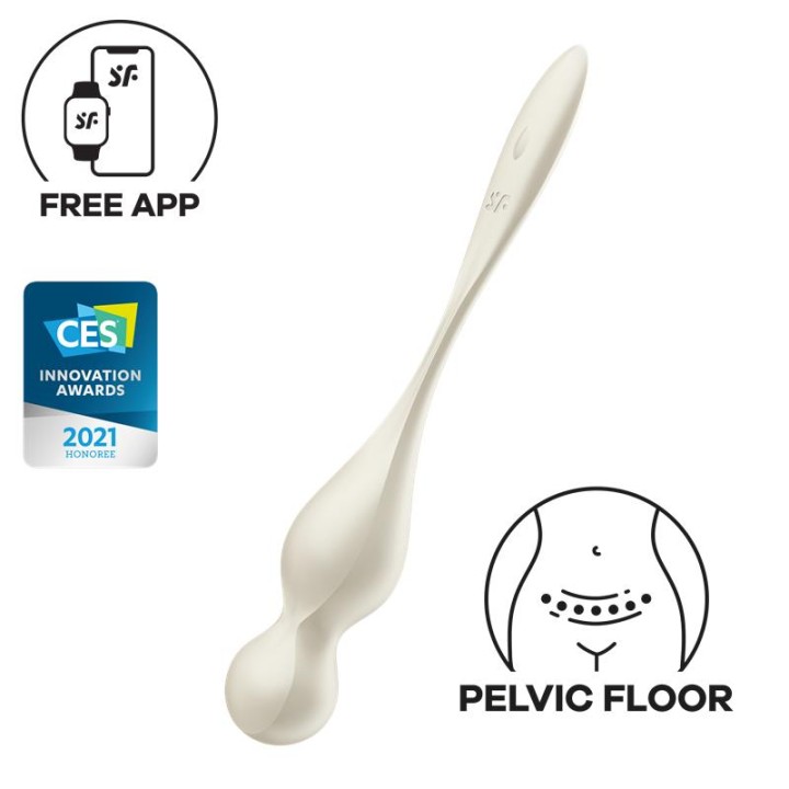 SATISFYER - LOVE BIRDS VIBRATING KEGEL BALLS WHITE