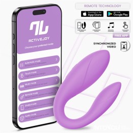 Brinquedo para Casais com APP em Silicone Flexível Lavanda