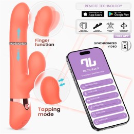 Vibrador Mindy com Anel de Bolas Up and Down, Finger e Pulsação com APP