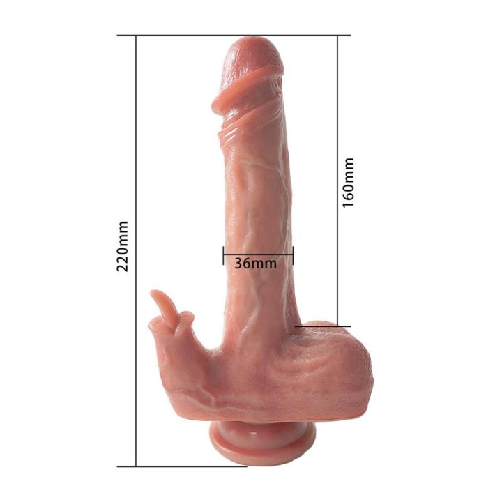 Dildo com Vibração, Impulso e Calor 22 cm