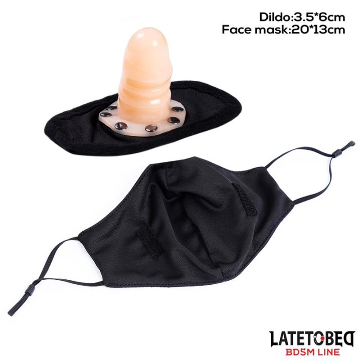 Máscara com Acessório de Dildo 6 cm Desmontável