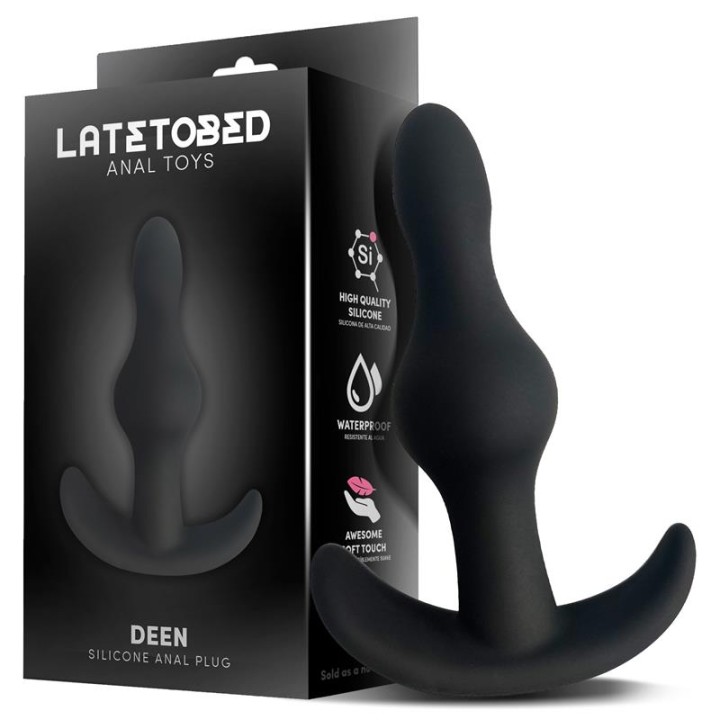 Deen Plug Anal de Silicone com Base em Âncora