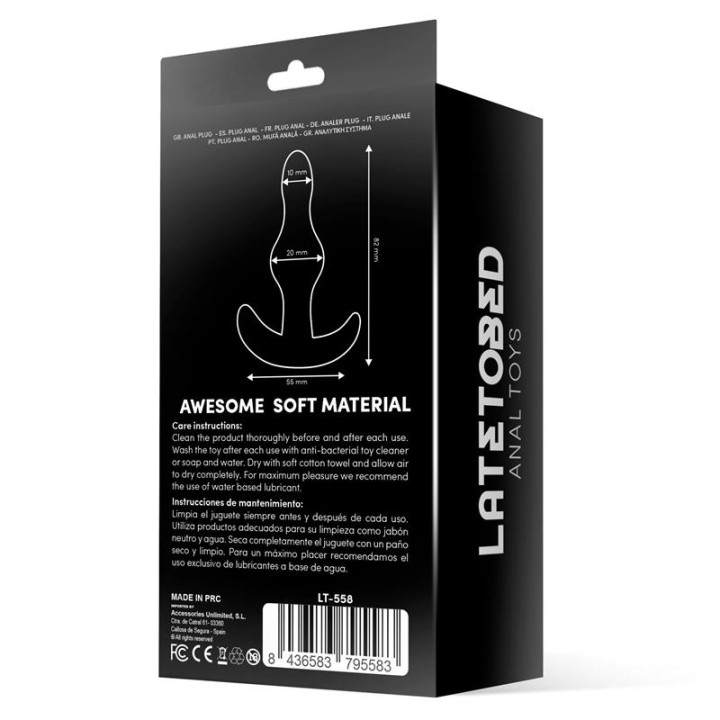 Deen Plug Anal de Silicone com Base em Âncora