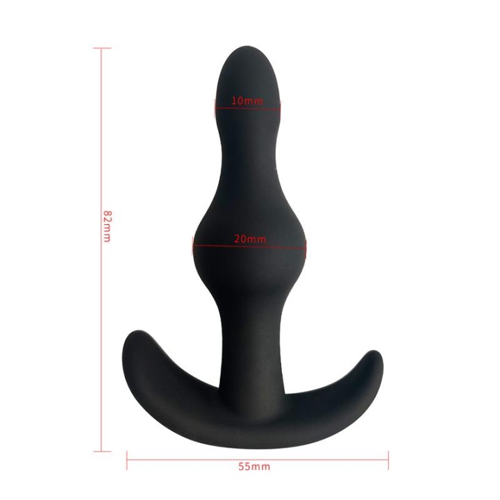 Deen Plug Anal de Silicone com Base em Âncora