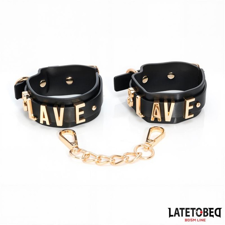 Algemas para Tornozelos SLAVE com Corrente Dourada