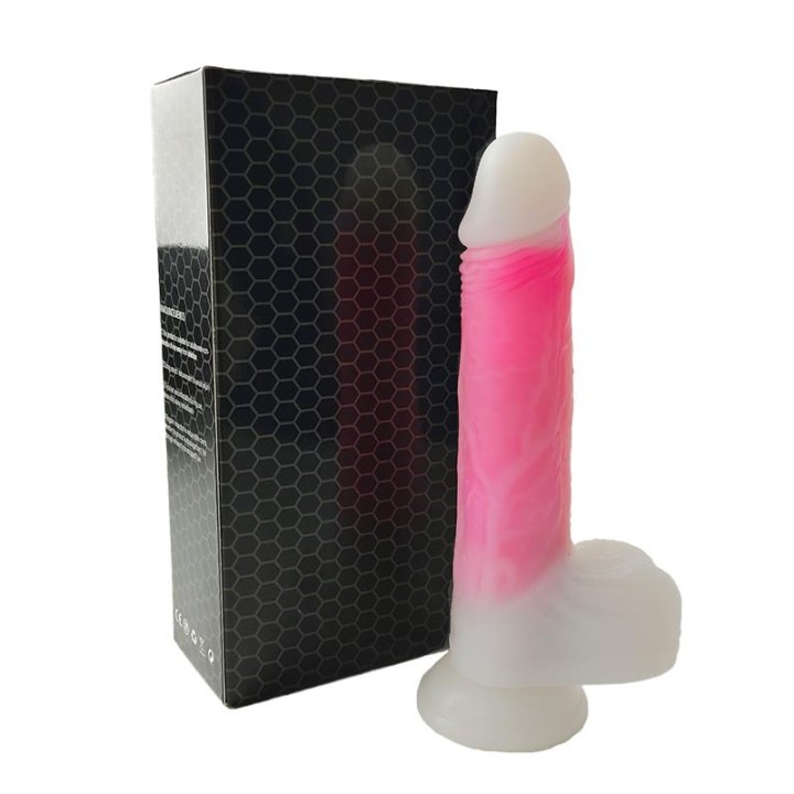 Dildo Duplo com Vibração, Movimento e Calor 21,5 cm