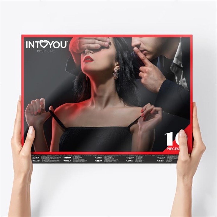 Conjunto de Bondage de 10 Peças Vermelho
