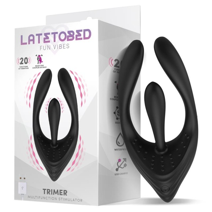Estimulador Trimer 3 Motores Flexível USB Silicone