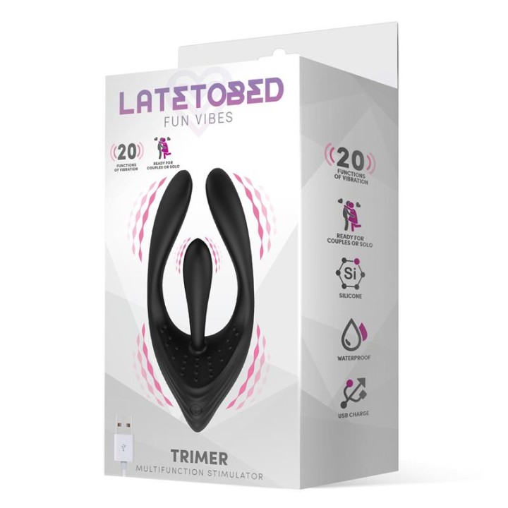 Estimulador Trimer 3 Motores Flexível USB Silicone
