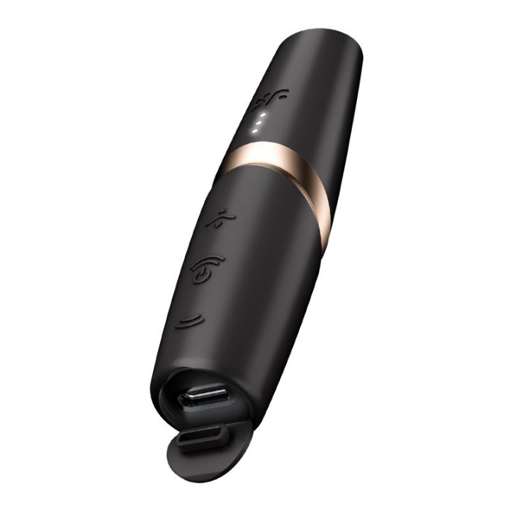 SATISFYER - PERFECT KISS WAVE CLITORIS STIMULATOR BLACK / GOLD