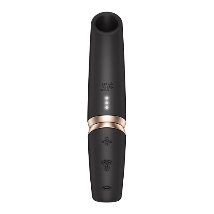 SATISFYER - PERFECT KISS WAVE CLITORIS STIMULATOR BLACK / GOLD