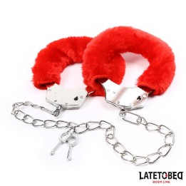 Algemas LATETOBED de Pelúcia Veludo Vermelho