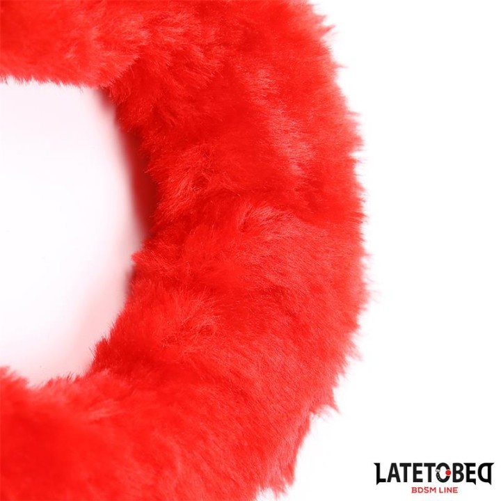 Algemas LATETOBED de Pelúcia Veludo Vermelho