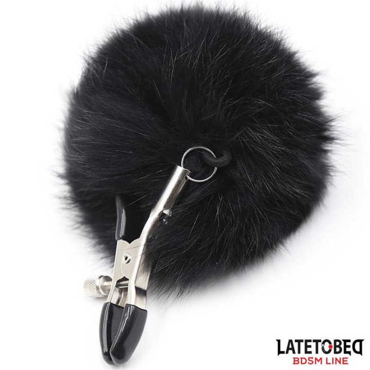 Pinças para Mamilos com Pelo Negro