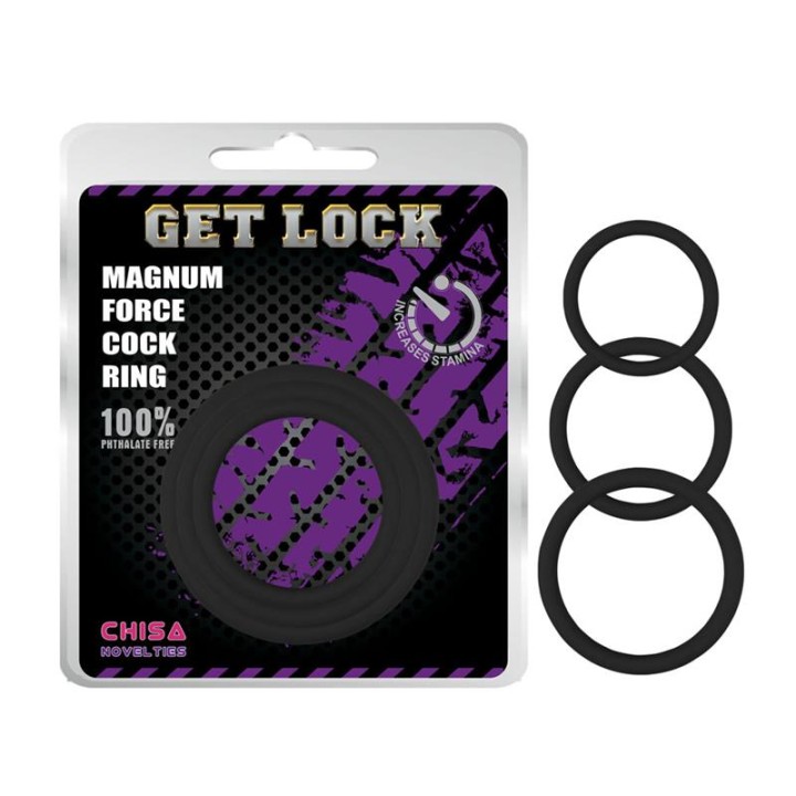 Anel Peniano Magnum Force Silicone Preto