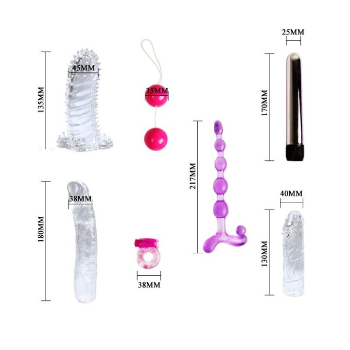 Kit de Vibrador e Capas para Pénis