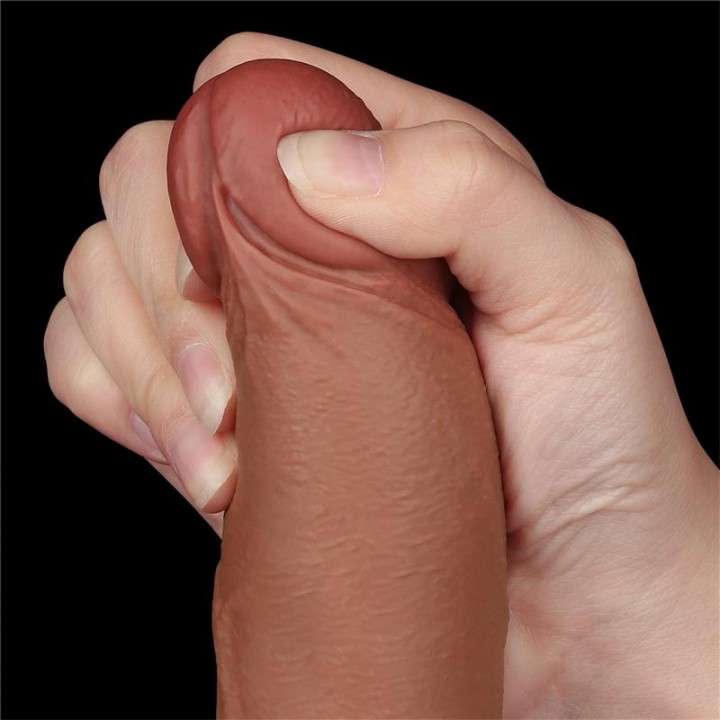Dildo com Pele Retrátil 8.5 Bronzeado