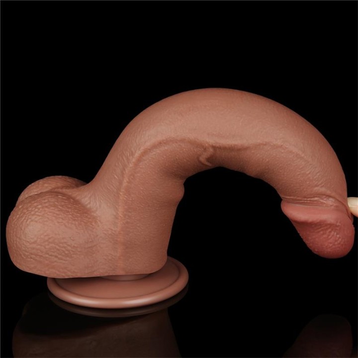 Dildo com Pele Retrátil 8.5 Bronzeado
