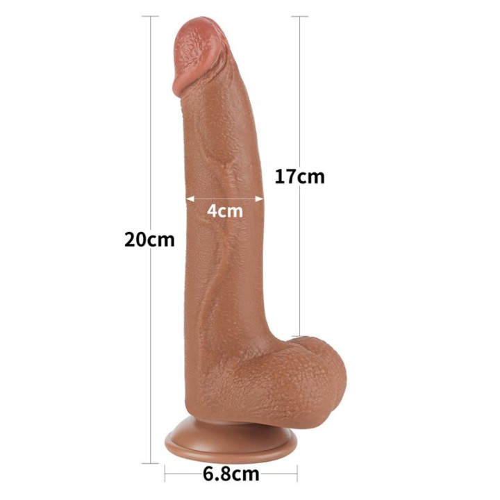 Dildo com Pele Retrátil 8.5 Bronzeado