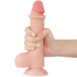 Dildo Dupla Camada Pele Deslizante Retrátil 8