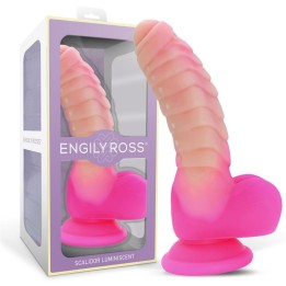 Scalidor Dildo Unicórnio Brilha no Escuro Silicone Líquido 18 cm