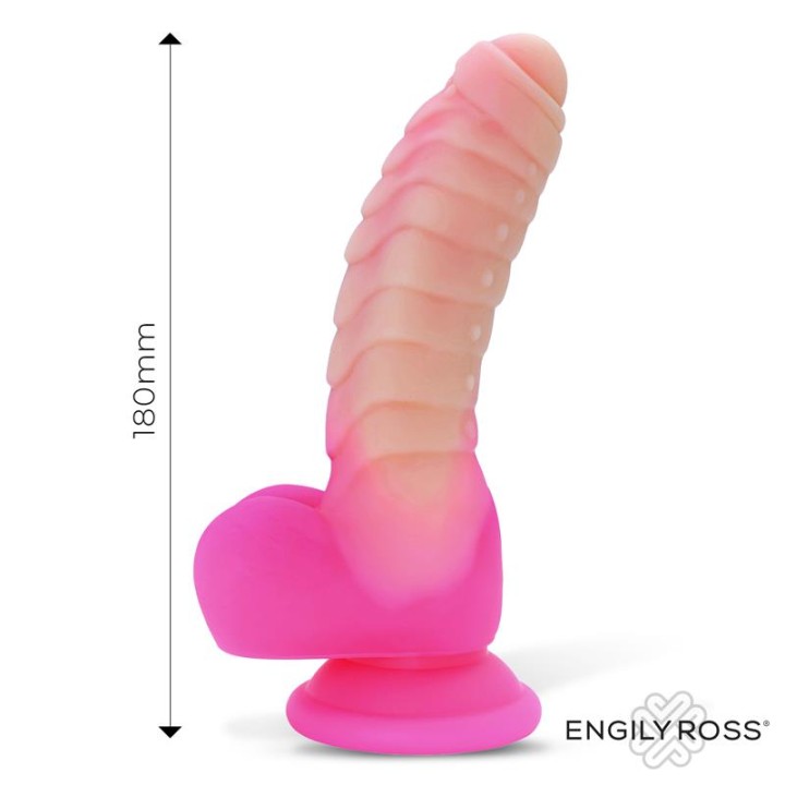 Scalidor Dildo Unicórnio Brilha no Escuro Silicone Líquido 18 cm