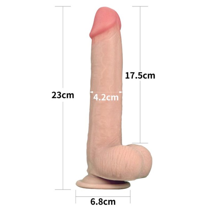 Dildo com Pele Retrátil 9" Natural
