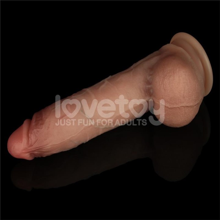 Dildo Sliding Pro Pele Deslizante Retrátil Dupla Camada 8.5"