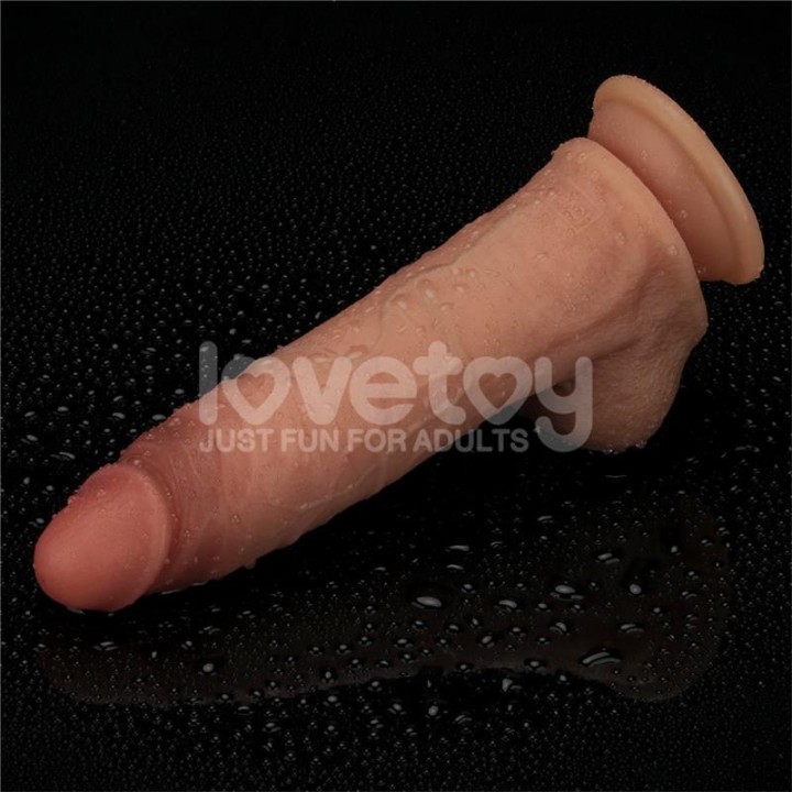 Dildo Sliding Pro Pele Deslizante Retrátil Dupla Camada 8.5"