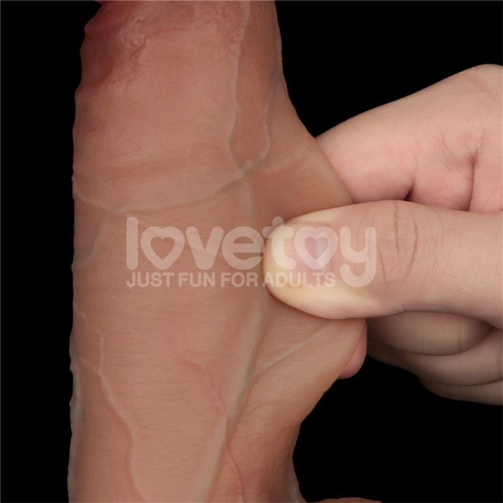 Dildo Sliding Pro Pele Deslizante Retrátil Dupla Camada 8.5"
