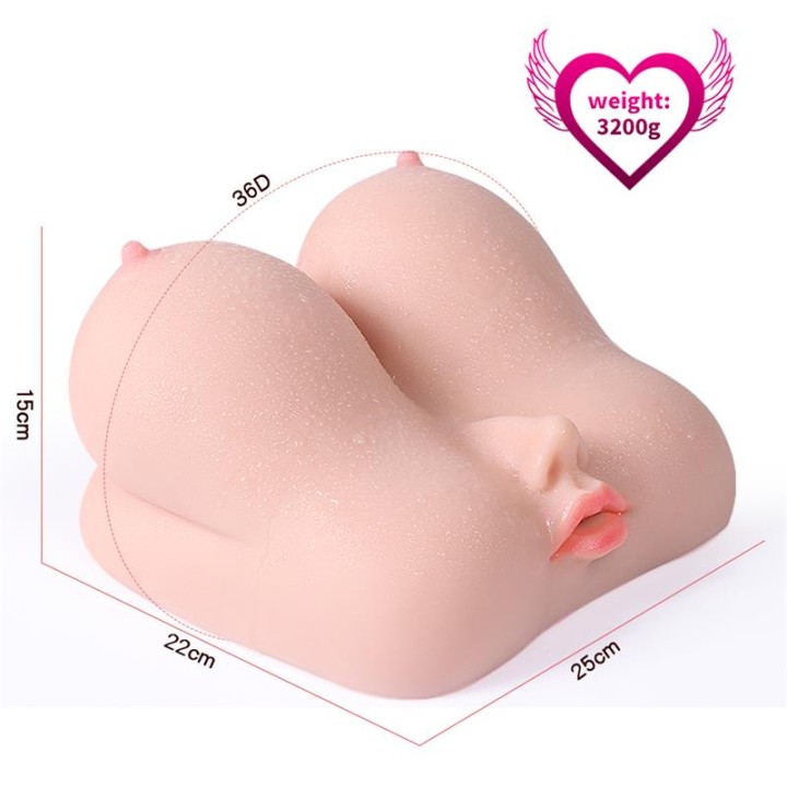 Jalome Masturbador 3 em 1 Vagina, Boca e Peito 3.2 kg