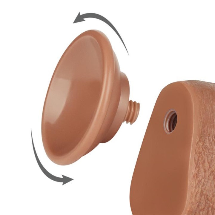 Dildo com Pele Retrátil 9 Bronzeado