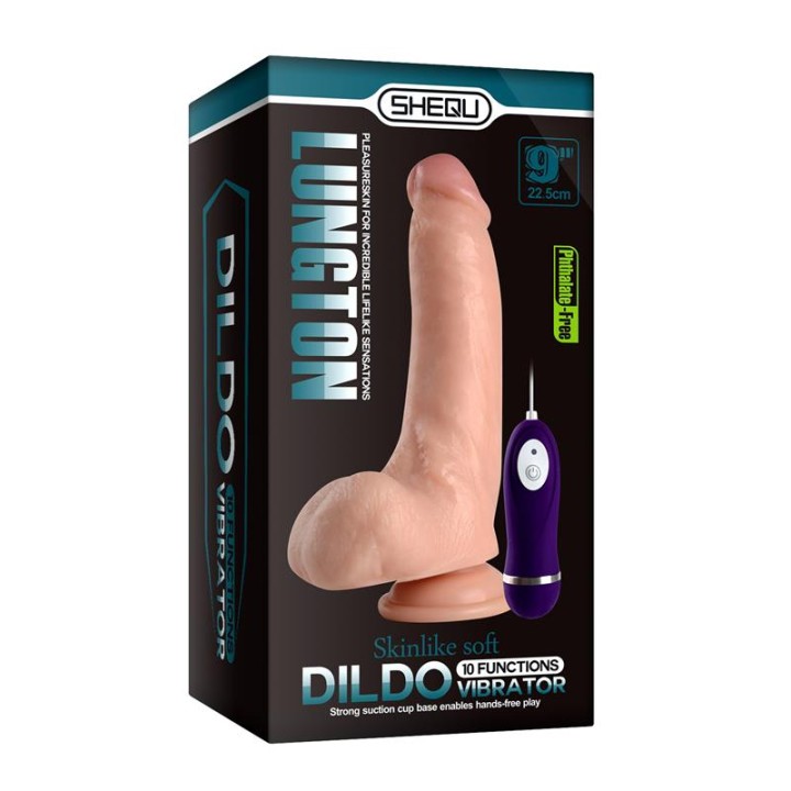 Vibrador Realista com Controlo Remoto Duke Lungton 22.5 cm