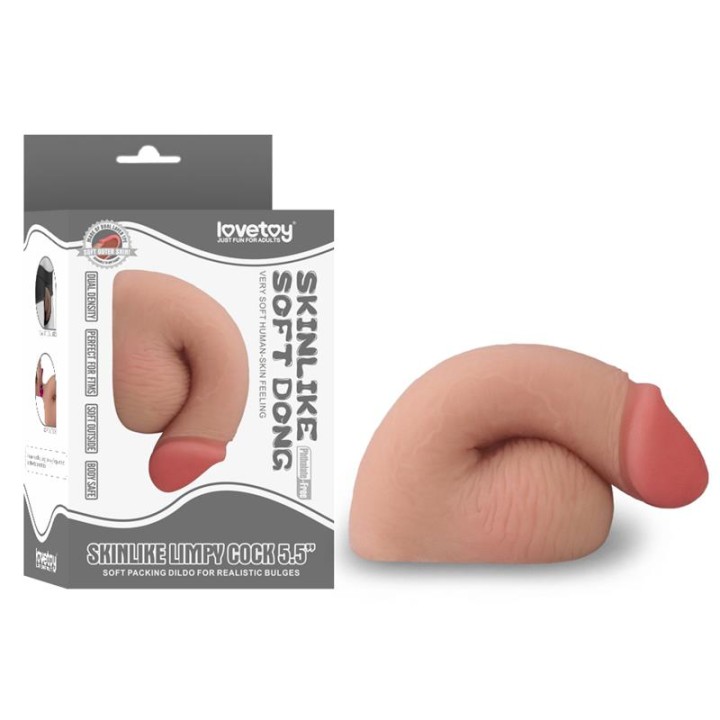 Dildo Limpy 100% Flexível 5.5 Natural