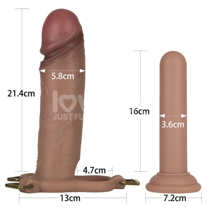 Arnés Ajustável Ingen com Dildo Oco 9 Conjunto Melhorado L/XL/2XL
