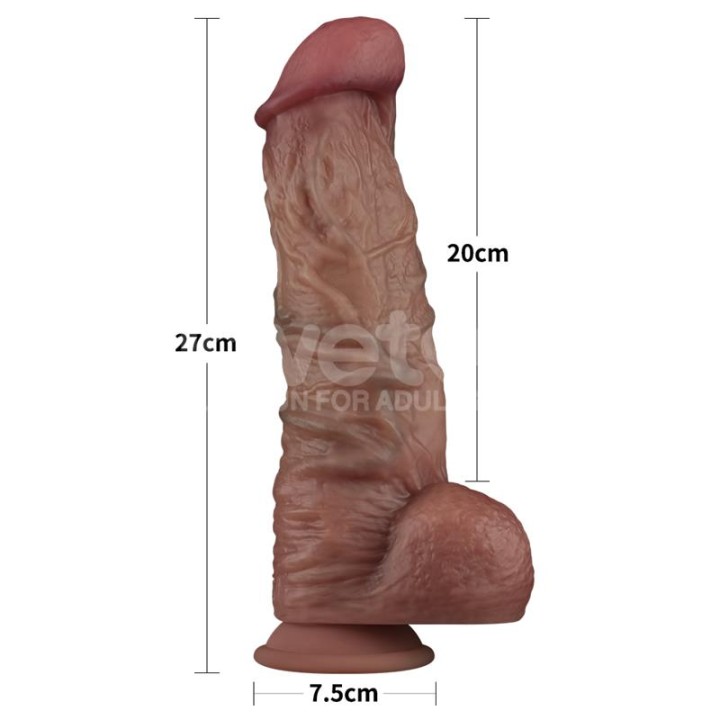 Dildo Dupla Camada XXL 10.5 Negro