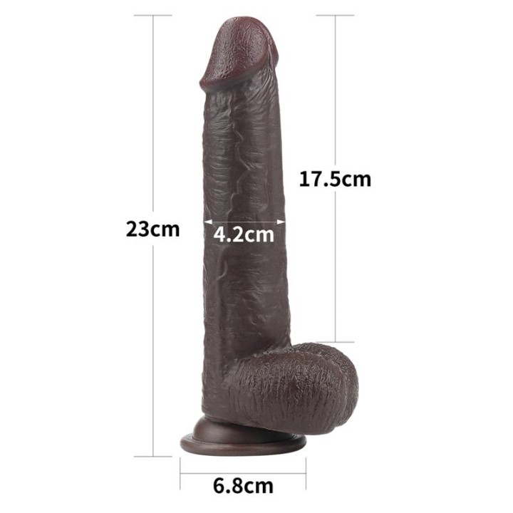 Dildo com Pele Retrátil 9 Negro