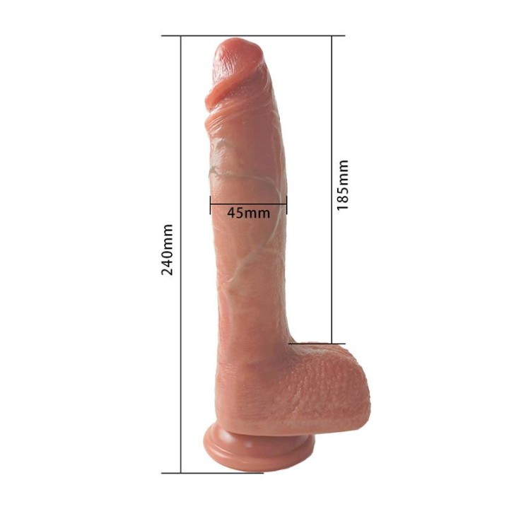 Dildo com Vibração, Impulso e Calor 24 cm