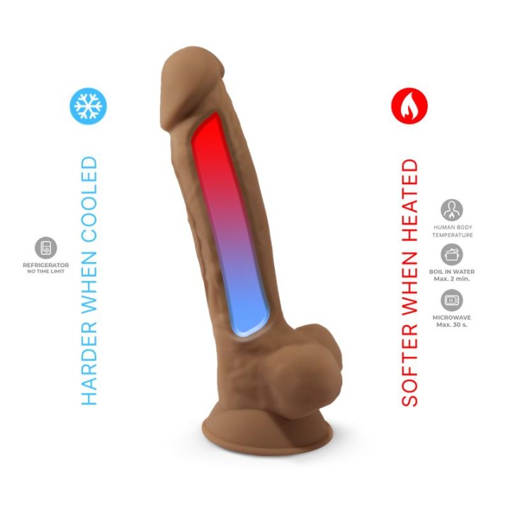 Dildo Dupla Densidade Mod. 1 - 7 Caramelo