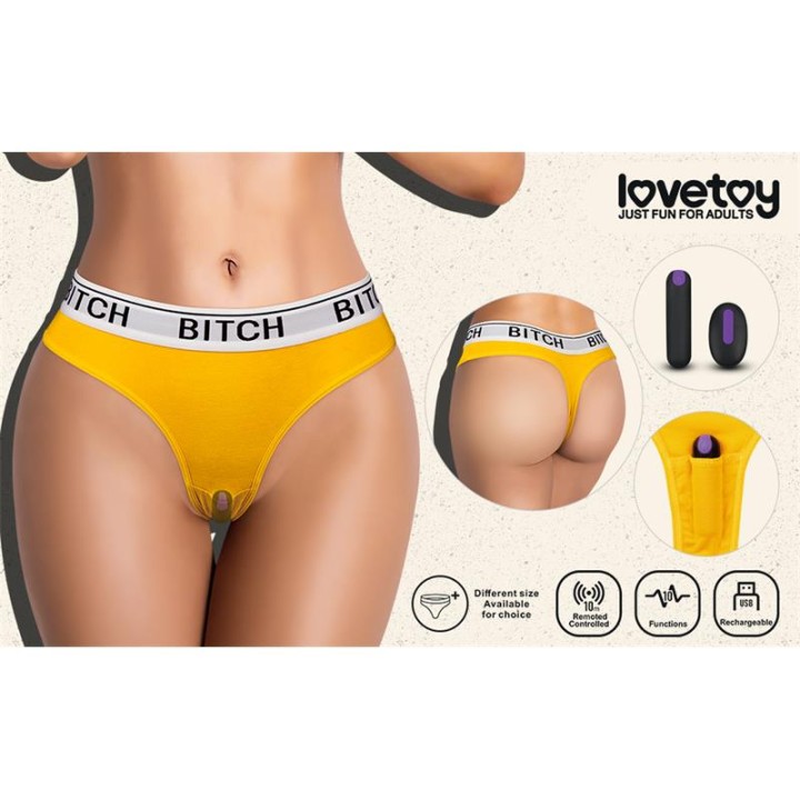 Cueca Aberta com Bala Vibratória e Controlo Remoto Tamanho M