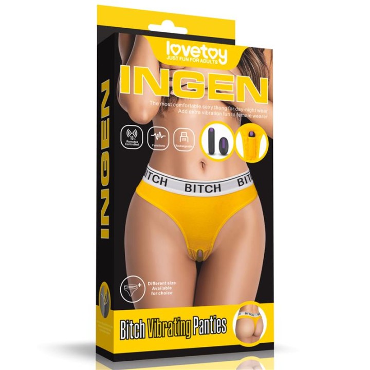 Cueca Aberta com Bala Vibratória e Controlo Remoto Tamanho M