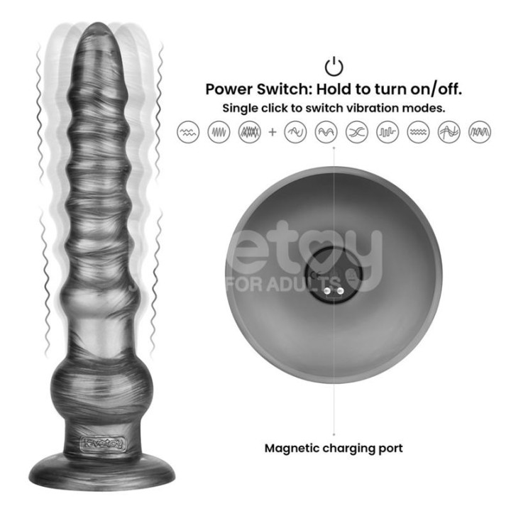 Vibrax Slider Dildo Anal com Vibração King Size 12.5"