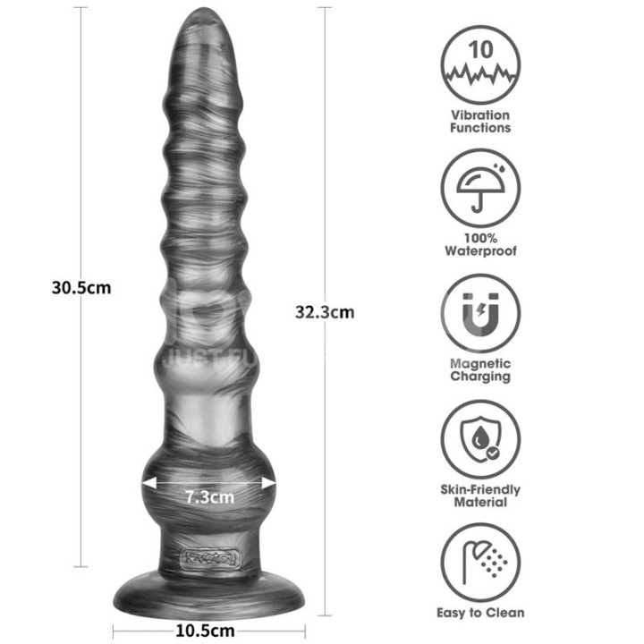 Vibrax Slider Dildo Anal com Vibração King Size 12.5"