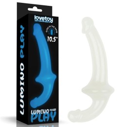 Dildo Duplo Lumino Play Luz Azul 10.5