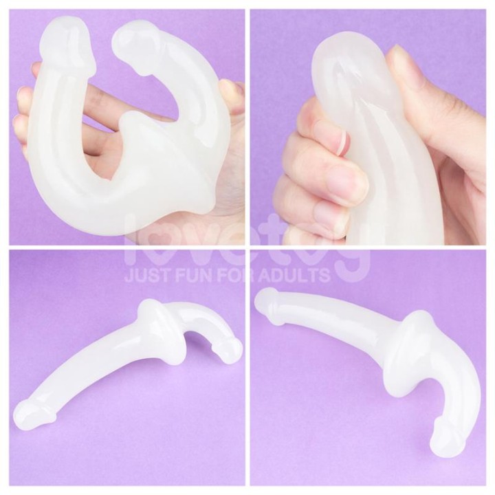 Dildo Duplo Lumino Play Luz Azul 10.5