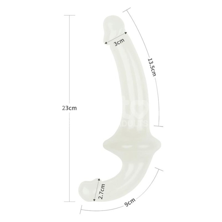 Dildo Duplo Lumino Play Luz Azul 10.5