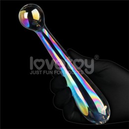 Dildo de Cristal Twilight Gleam Alluring Arc que Brilha no Escuro