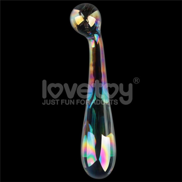 Dildo de Cristal Twilight Gleam Alluring Arc que Brilha no Escuro