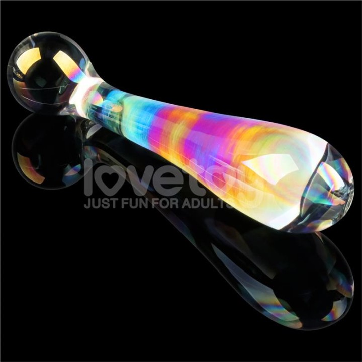 Dildo de Cristal Twilight Gleam Alluring Arc que Brilha no Escuro
