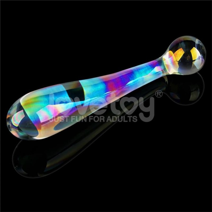 Dildo de Cristal Twilight Gleam Alluring Arc que Brilha no Escuro